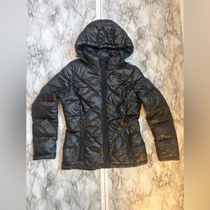 Calvin Klein Women's Black Quilted lightweight Hooded Puffer Jacket size S